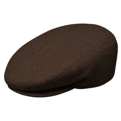 casquette marron - beret plate kent uni marron  - casquette homme Reference : 7197 | Chapellerie Traclet