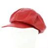 Red Montagny Leather Newsboy Cap - Aussie Apparel Reference: 11469 | Chapellerie Traclet