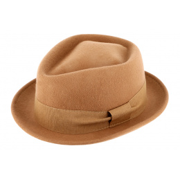 Beige Wool Felt Zingaro Pork Pie Hat