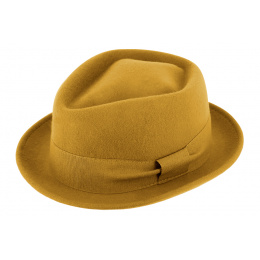 Yellow Wool Felt Zingaro Pork Pie Hat
