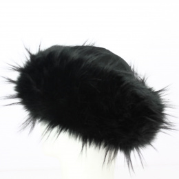 copy of Toque cuir marron et fourrure