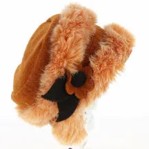 Toque Mont-Blanc Laine & Fausse Fourrure Orange  - Traclet Reference : 3183 | Chapellerie Traclet