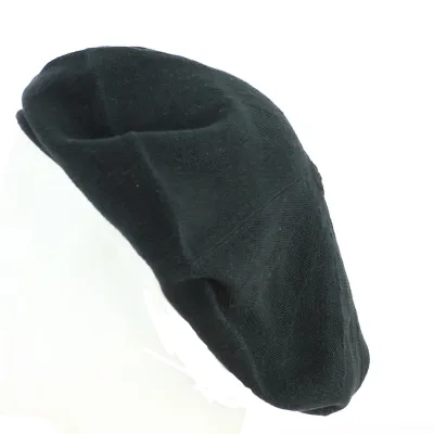 Black cotton beret