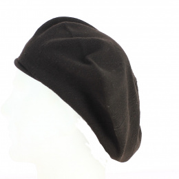 Brown cotton summer beret- Traclet