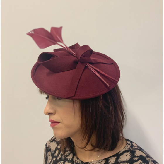 Bibi Hat - Zita Felt Burgundy Headband - Traclet