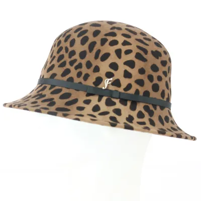 chapeau cloche - Chapeau Cloche HERTHA Léopard Marron - Fléchet Reference : 3896 | Chapellerie Traclet