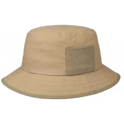 BBQ Washed Cotton UV Bucket Hat Beige - Stetson Reference: 9192 | Traclet Hat Shop