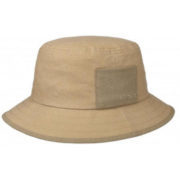 BBQ Washed Cotton UV Bucket Hat Beige - Stetson