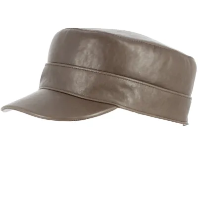 Black Leather Cuban Cap Booster- Traclet Reference: 10976 | Chapellerie Traclet