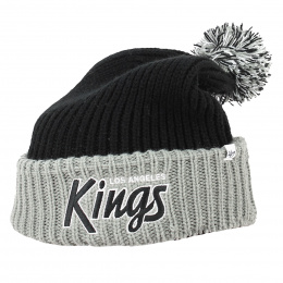 Long black beanie with pom-pom Los Angeles Kings Vintage