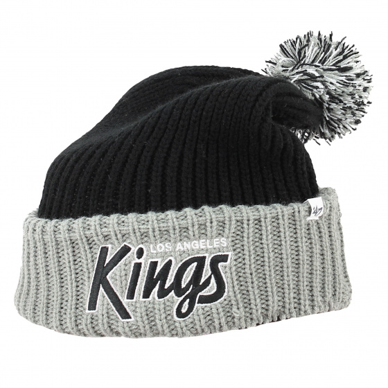 Long black beanie with pom-pom Los Angeles Kings Vintage