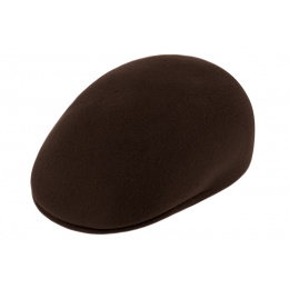 Brown Wool Domed Ascot Cap - Traclet