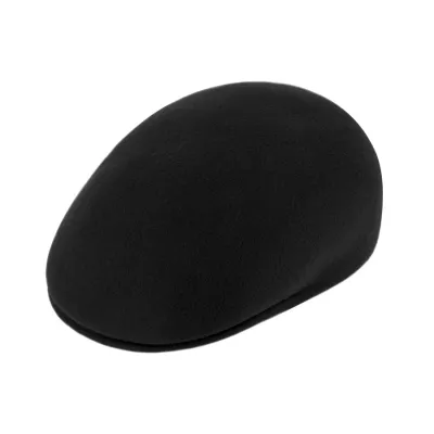 Casquette Bombée Ascot Noir en laine Traclet