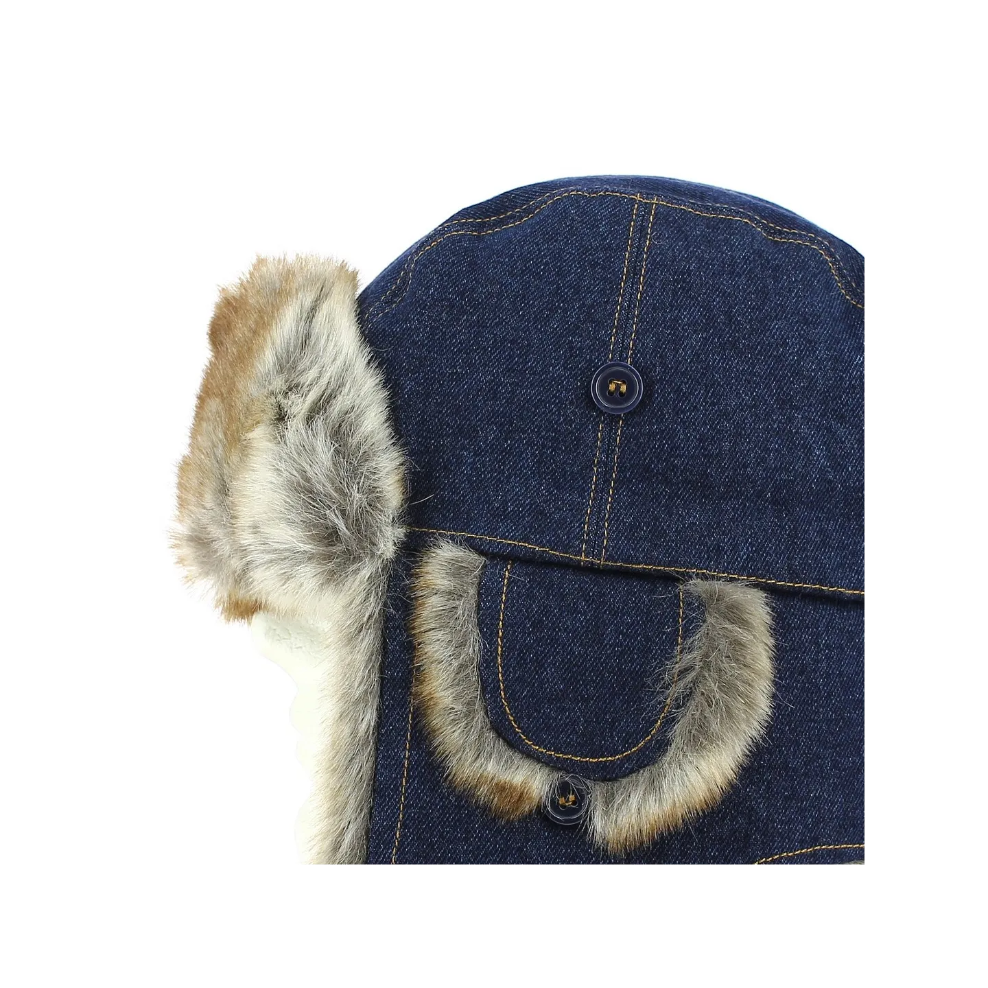 Chapka trapper denim Reference : 11510 | Chapellerie Traclet