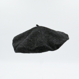 Silk, Cotton & Linen Charcoal Summer Beret- Le Béret Français