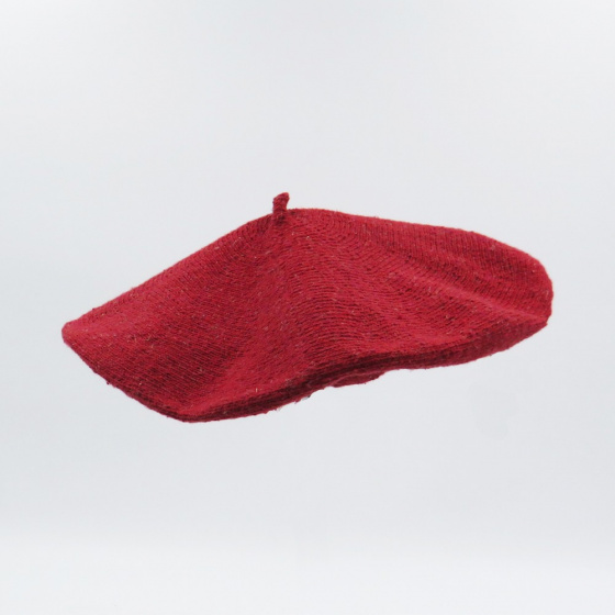 Red Summer Beret Cotton Silk & Linen - Le Béret Français