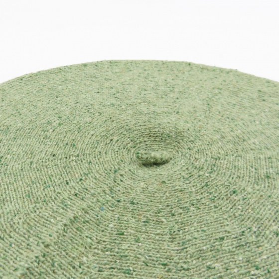Almond Green Summer Beret Cotton Silk & Linen - Le Béret Français