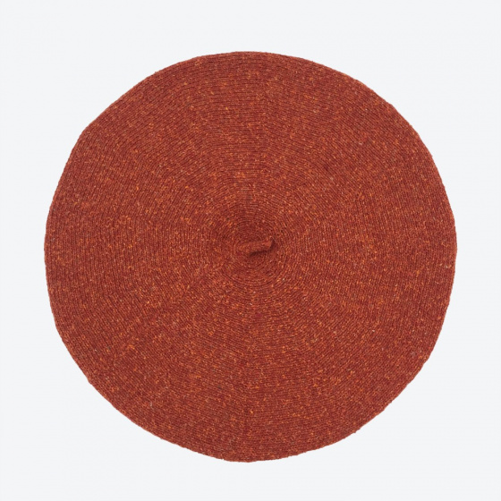 Orange Summer Beret Cotton Silk & Linen - Le Béret Français