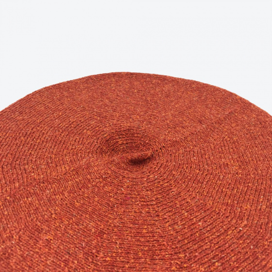 Orange Summer Beret Cotton Silk & Linen - Le Béret Français