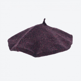 Béret Été Prune Coton Soie & Lin - Le Béret Français