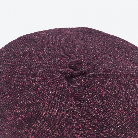 Summer Beret Plum Cotton Silk & Linen - Le Béret Français