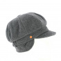 Gray Camilla Plus Newsboy Cap with Ear Flaps - Mayser