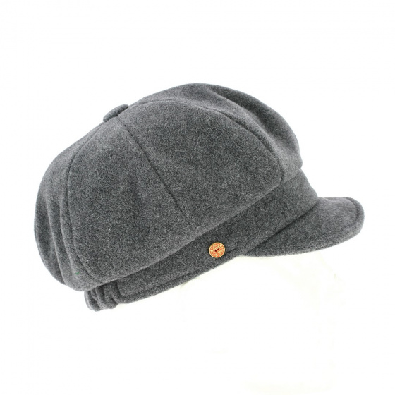 Camilla Plus Burgundy Newsboy Cap with Ear Flaps - Mayser