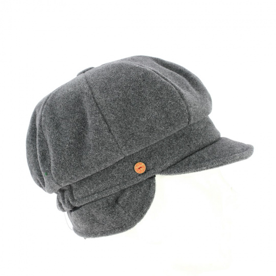 Camilla Plus Burgundy Newsboy Cap with Ear Flaps - Mayser