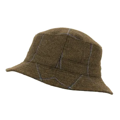 Chapeau Bob Réversible Clipper Carreaux Marron  Laine  - City Sport Reference : 11542 | Chapellerie Traclet