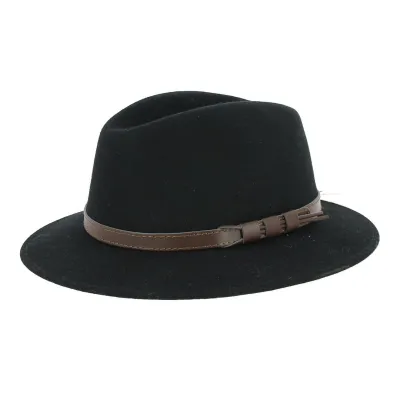 Chapeau feutre laine noir traveller Saint Symphorien noir