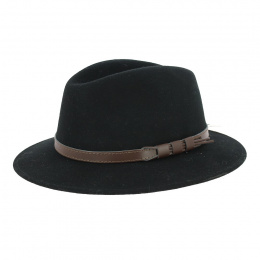 Saint Symphorien black wool felt traveller hat