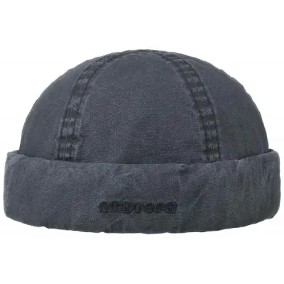 Bonnet Docker Délavé Coton Biologique Marine - Stetson Reference : 11560 | Chapellerie Traclet