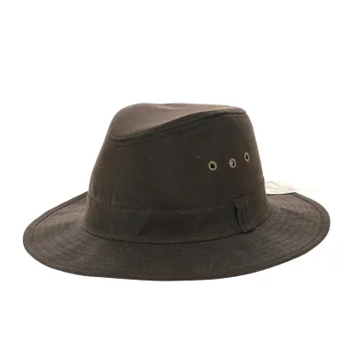 Brown Sologne waxed hat Reference: 11328 | Traclet Hat Shop