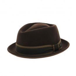 Brown Imperia Porkpie Hat - Traclet