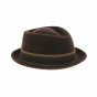 Brown Imperia Porkpie Hat - Traclet