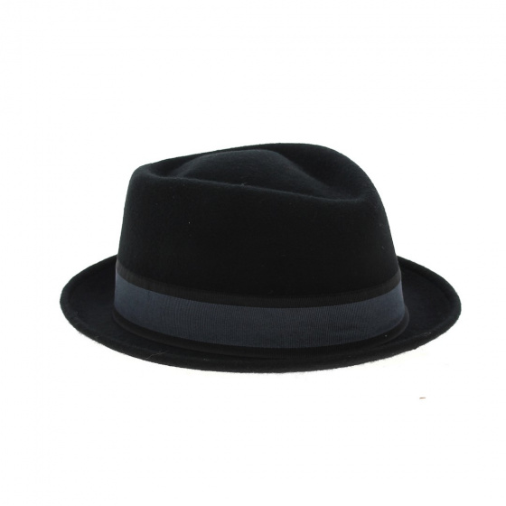 Imperia Black Porkpie Hat - Traclet