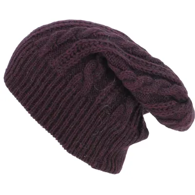 Long Florence Beanie Plum - Traclet Reference: 11587 | Chapellerie Traclet