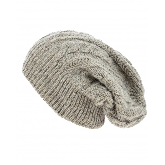 Florence Beige Long Beanie - Traclet
