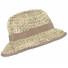 Aglea Natural Straw Cloche Hat - Traclet