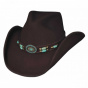 Cowboy Hat Jewel of the West Brown Felt - Bullhide