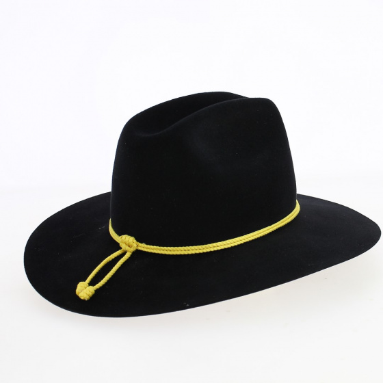 Black Fur Felt Confederate Officer Hat