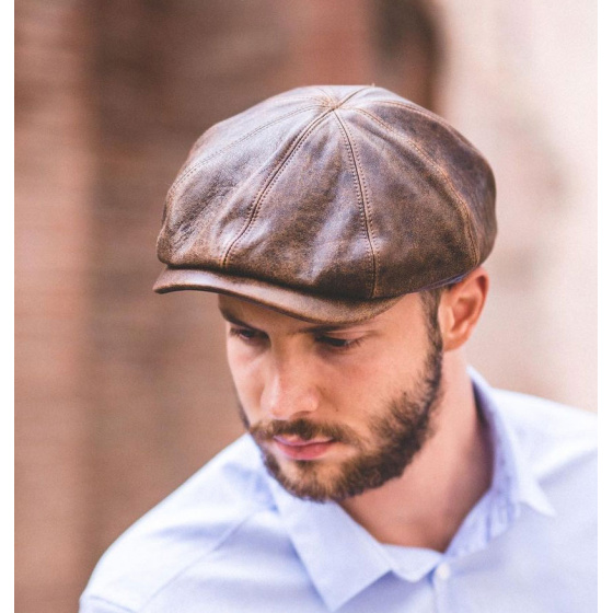 Cap made in france Houston aged leather - Crambes