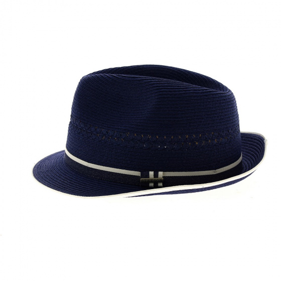Blue Straw Effect Trilby Magellan Hat - Stetson