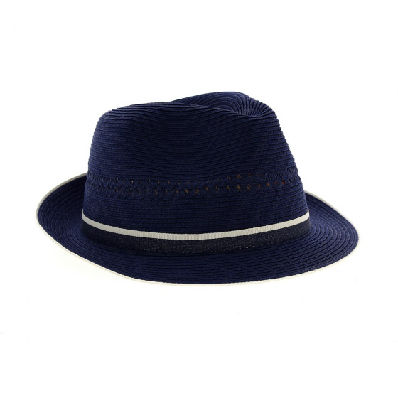 Chapeau Trilby Magellan effet paille bleu - Stetson Chapeau Trilby Magellan effet paille bleu - Stetson