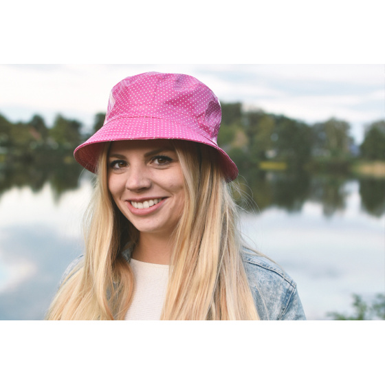 Charlotte Pink Dots Rain Hat - Traclet