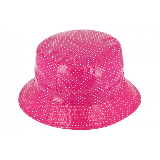 Chapeau Bob de Pluie Charlotte à Pois Rose - Traclet