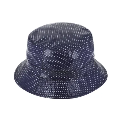 Chapeau Bob de Pluie Charlotte à Pois Marine - Traclet