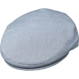 Blue Ravenne Cotton Flat Cap - Traclet