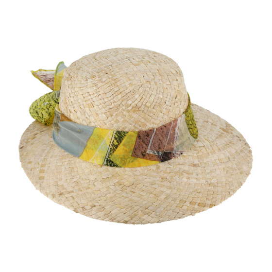 Livorno Large Visor Straw Cap - Traclet