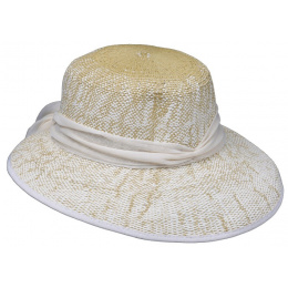 San Vito Women's Straw Cap with Scarf - Traclet